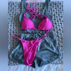 SHEIN BATHING SUIT AND COVER UP SET